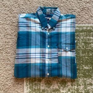 Wrangler Blue Plaid Button Down